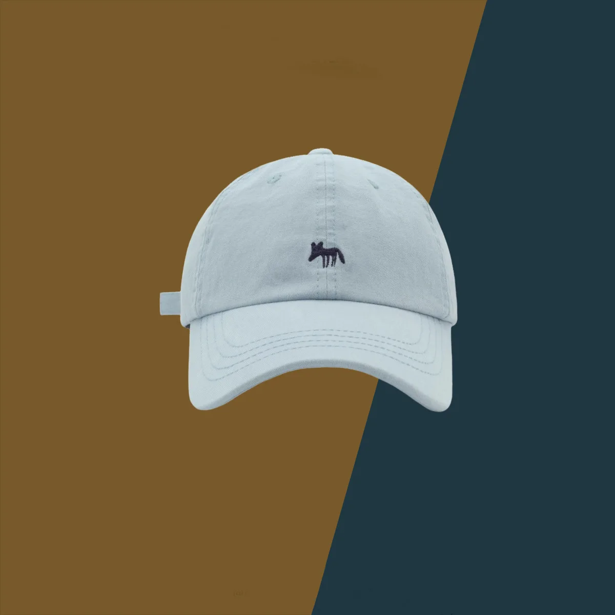 Симпатичная универсальная бейсболка с вышивкой Little Fox для мужчин и женщин в одном стиле, корейская версия уличной модной кепки