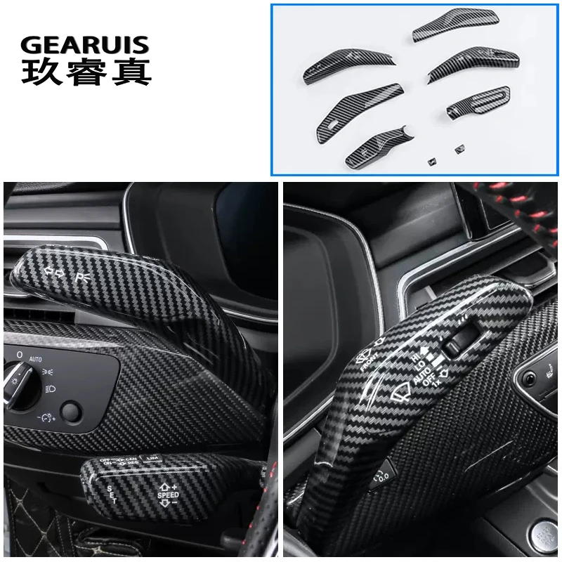 For Audi A3 8Y A4 B9 A5 A6 C8 A7 Q5 FY Q2 Q3 Car Wiper Shift lever Cruise sequins Button cover steering wheel decoration Sticker