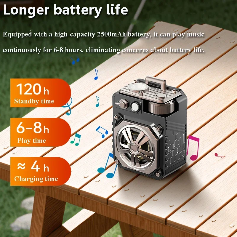 مكبر صوت بخاصية البلوتوث صغير محمول مضخم صوت سوبر باس TF بطاقة إدراج مشغل موسيقى رائع Ipx5 صندوق صوت لاسلكي مقاوم للماء