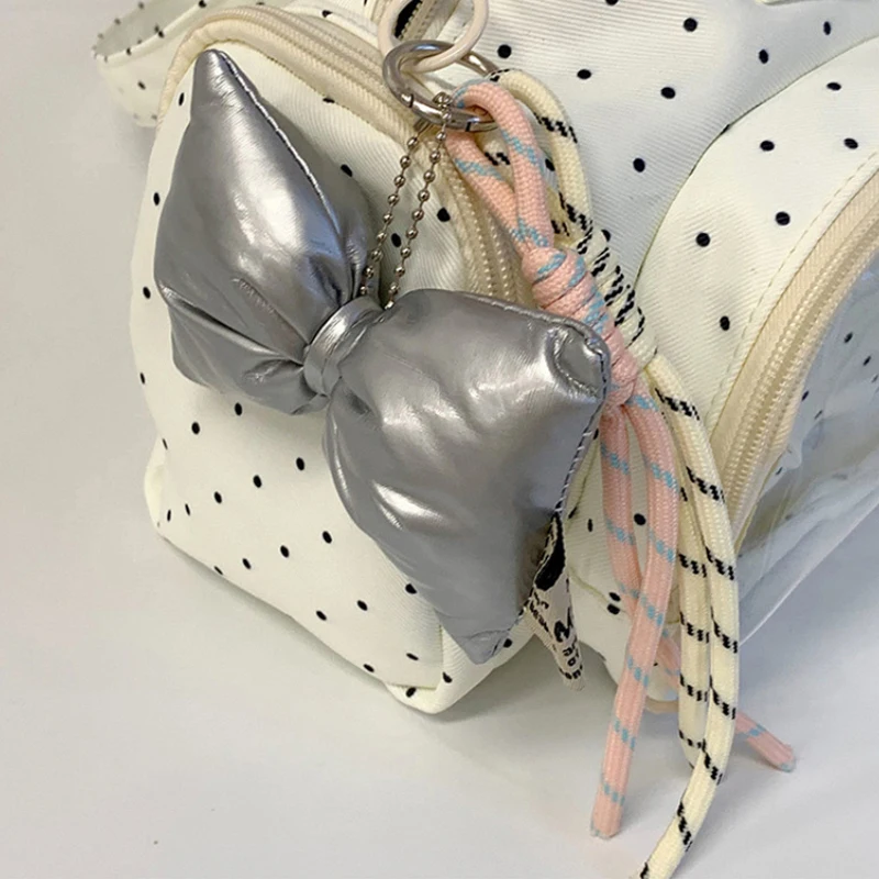 Angel Wings Ita-Tasche mit transparentem Sichtfenster, Damen-Umhängetasche im japanischen Stil, vielseitige Polka-Dot-Handtasche für den täglichen Pendelverkehr – Detail 6