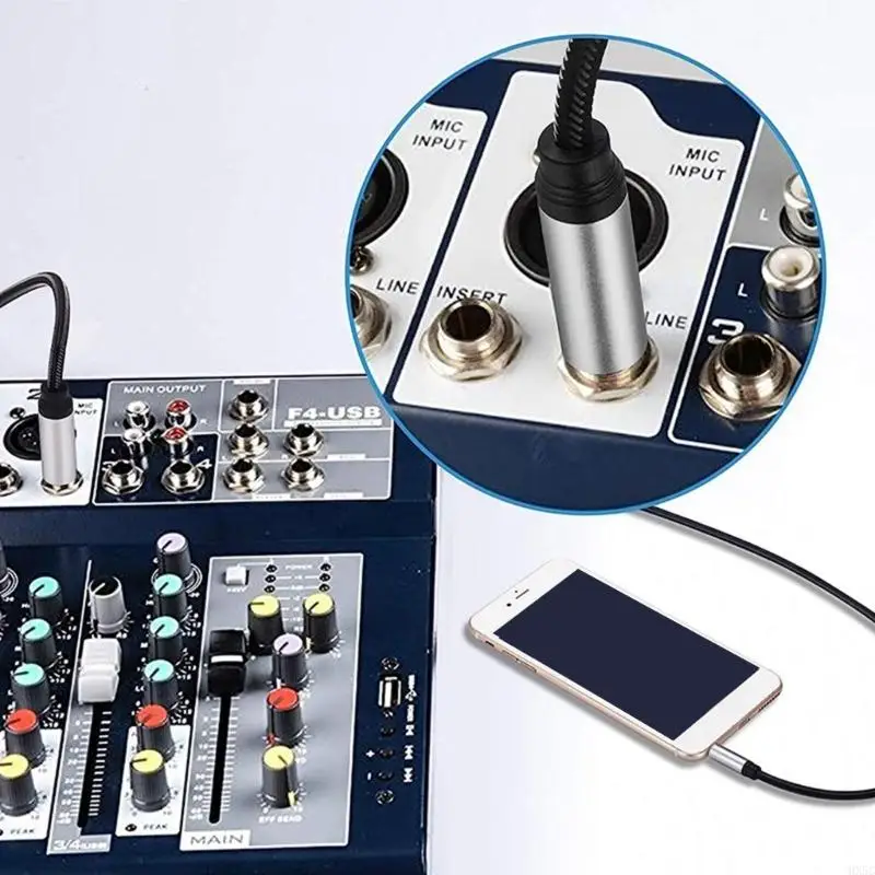 HX5C Стереокабель 1/8–1/4, музыкальный кабель TRS 3,5 мм — 6,35 мм, шнур для гитары и штекера