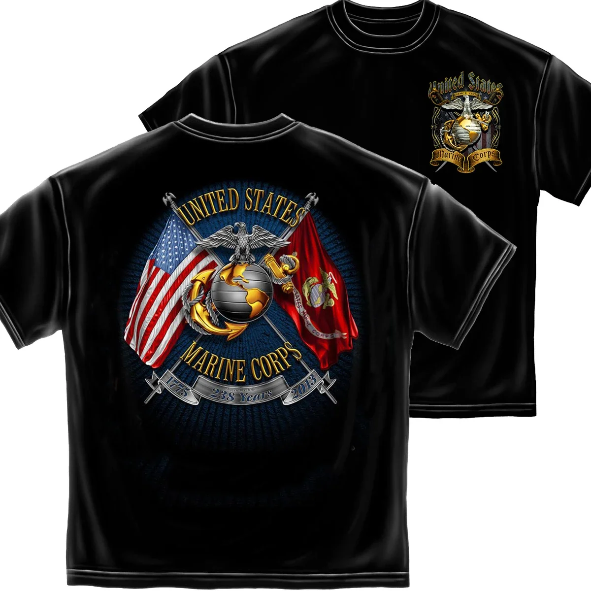 USMC 238th Birthday US Marine Corps Commemorate T-Shirt 100% Cotton O-Neck Summer Short Sleeve Casual Mens T-shirt Size S-3XL