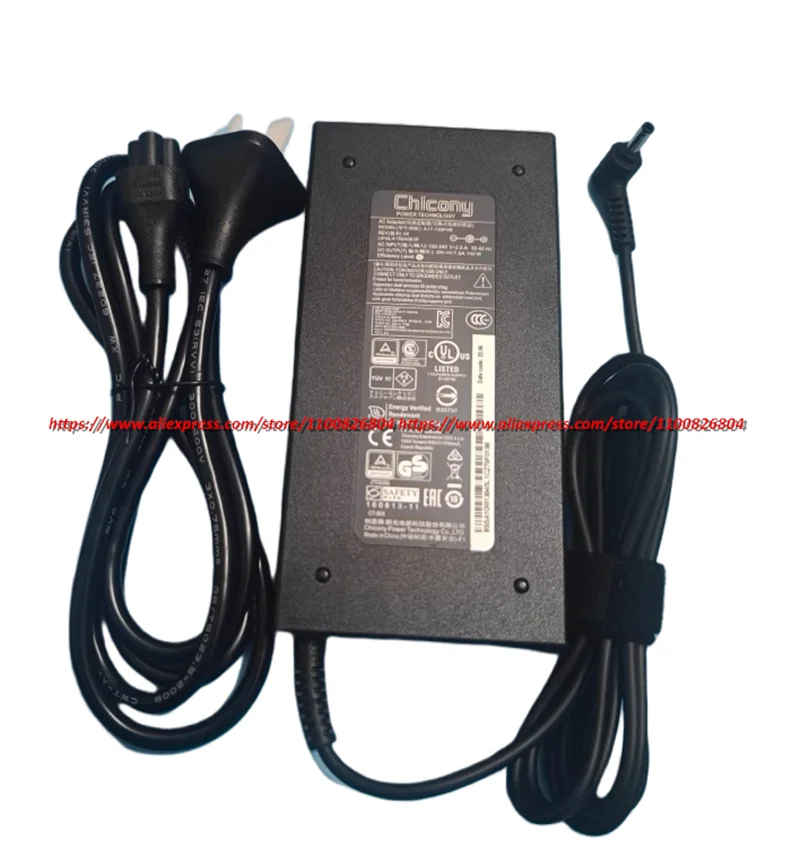 Replacement AC Adapter for Chicony A18-150P1A A150A048P Power Supply Laptop Charger 20V 7.5A 150W  5.5x2.5mm Tip