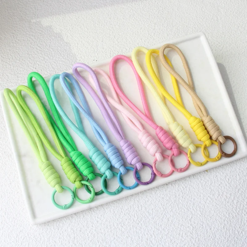 1/3/6 Stück Bunte Geflochtene Schlüsselbänder für Handyhüllen, Anti-Verlust Knotenband für Frauen, Autoschlüsselanhänger, DIY-Zubehör, Schlüsselring – Detail 2