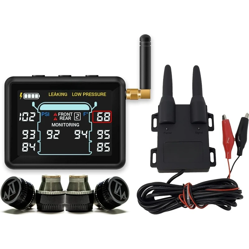 TPMS con 4 transmisores, negro, hogar.