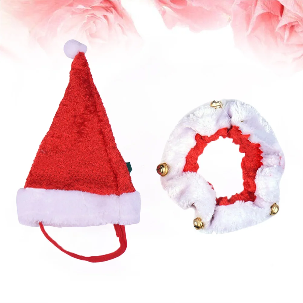 

Christmas Pet Hat Outfit Set Size Comfortable Long Wear Festive Accessory for Dog Cat Fashionable Lovely Holiday Costume