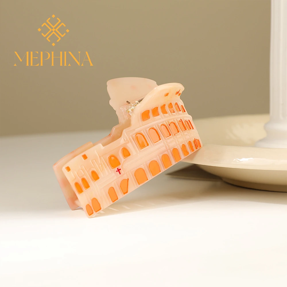 

MEPHINA Unique Hair Claw Clips Arena Shark Clips Colosseum Hair Claws Vintage Hair Claws Elegant Hair Clip Accessories for Women