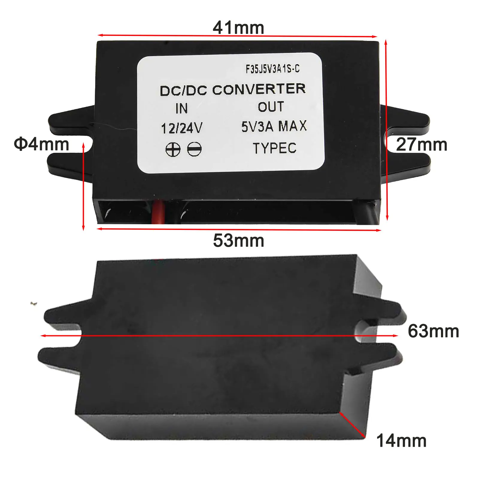 12V 24V Converter 5A Power Supply For Charging Devices 46 63 *27*14mm 5v Power Supply Automatic Device Identification