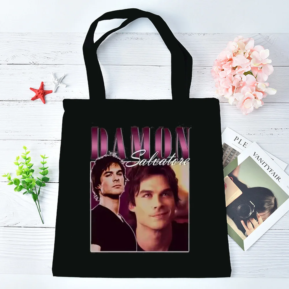 the Vampire Diaries tote bag foldable einkaufstasche y2k shopper personnalisable femme