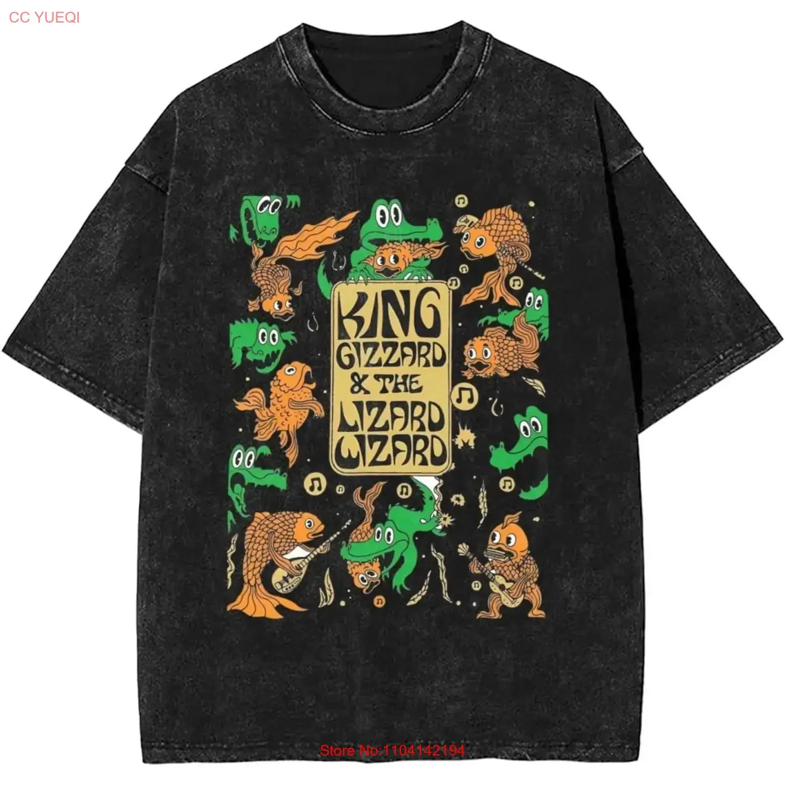 King Gizzard and the Lizard Wizard T Shirt Cotton vintage Washed fashion Versatile Stretched homme designer clothes Soft