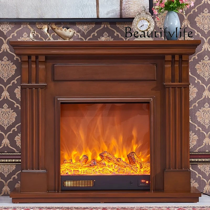

1.2/1 meters European line fireplace American pastoral furniture simulation flame fireplace core heating designer