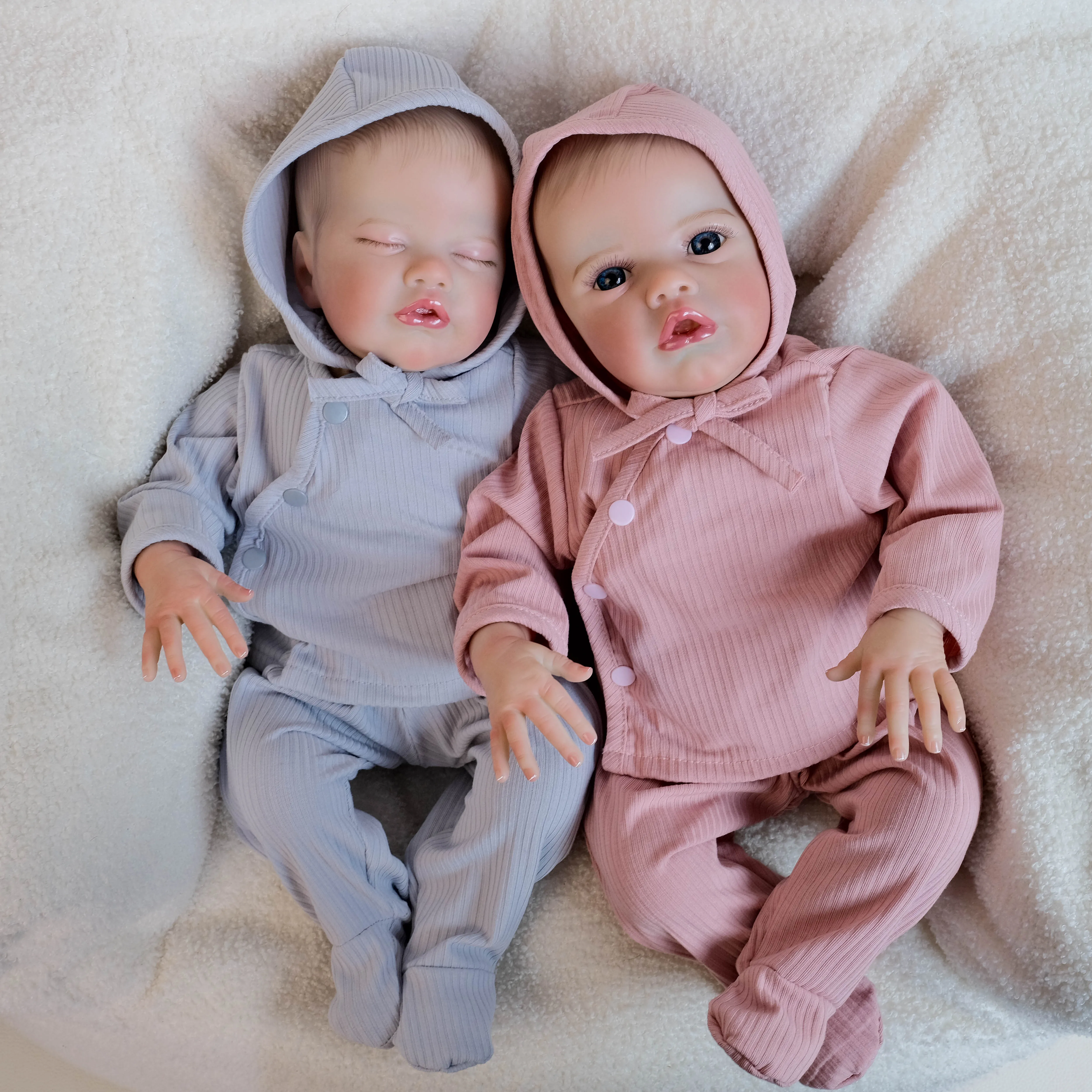 

NPK 19inch Primrose Reborn Doll - Asleep & Awake Ready-Painted Cute Baby Doll with Lifelike Soft Touch for Collectors