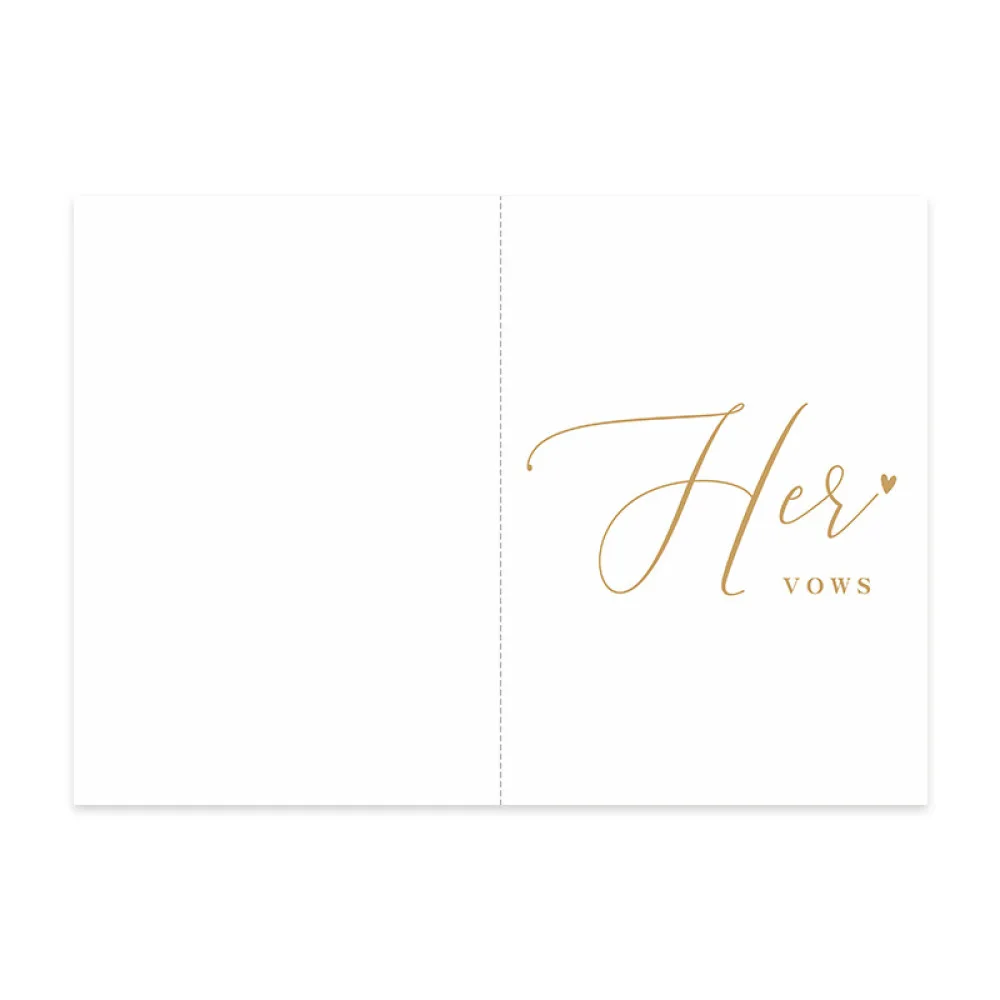 Luxury Wedding Vow Cards Specialty Paper Gold Stamping Stationery Supplies For Bridal Ceremony Marriage Memories Keepsake
