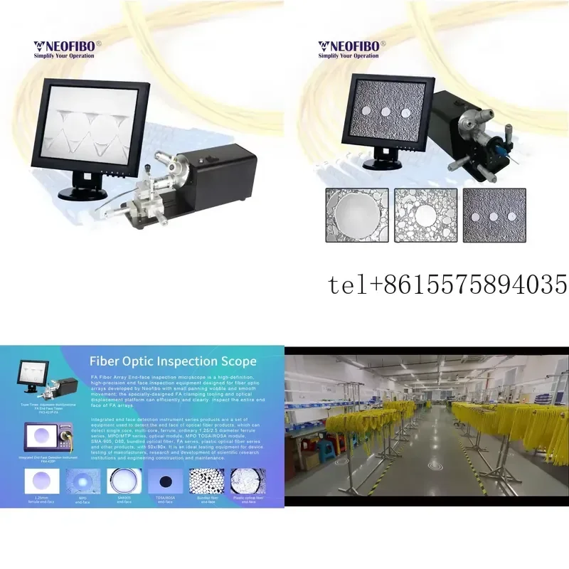 

Hot Fiber Array Unit Testing Fibre Scope Inspection Scope System Microscope Optical Inspection Fiber Optic Microscope
