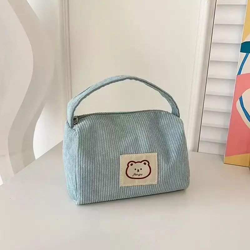 Cosmetic Bags for Women Plush Cute Handbag Summer Fashion Soft Comfortable Large Capacity Trendy Handbag for Women With Handle image 4