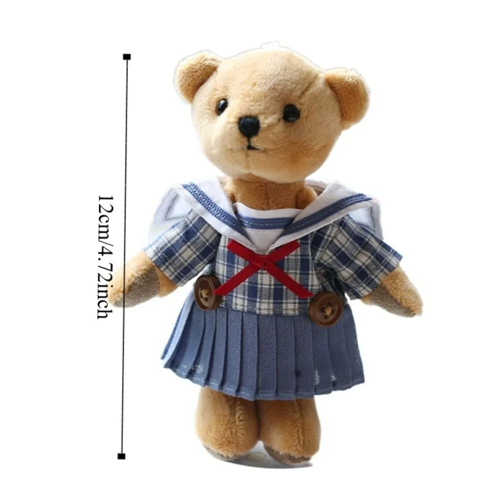 Mini Bow Bow Doll Clothes Plaid Cute Doll Dress Exquisite Cotton Mini Doll Skirt Play