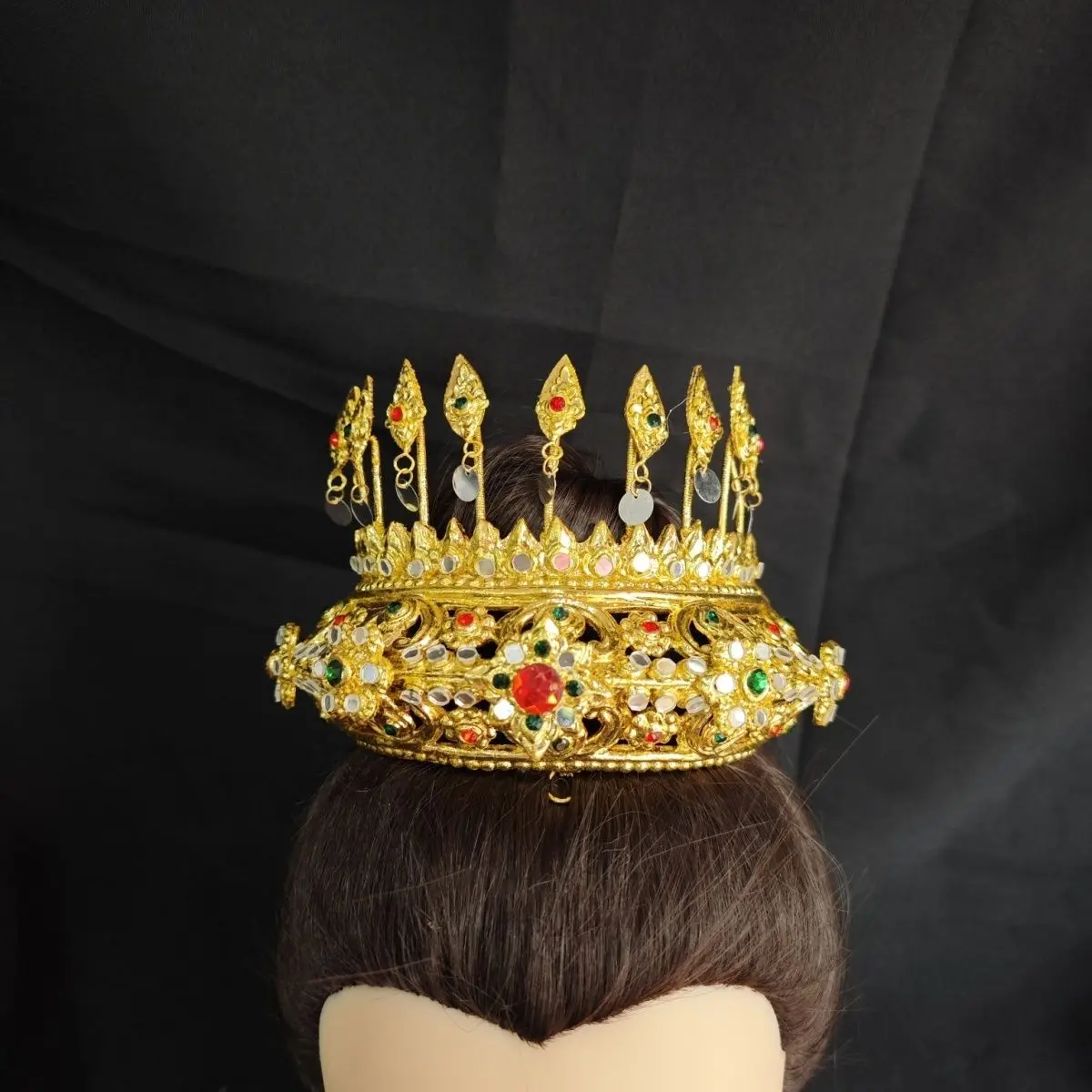 

Yunnan Dai ethnic bride headgear hairpin crown light luxury