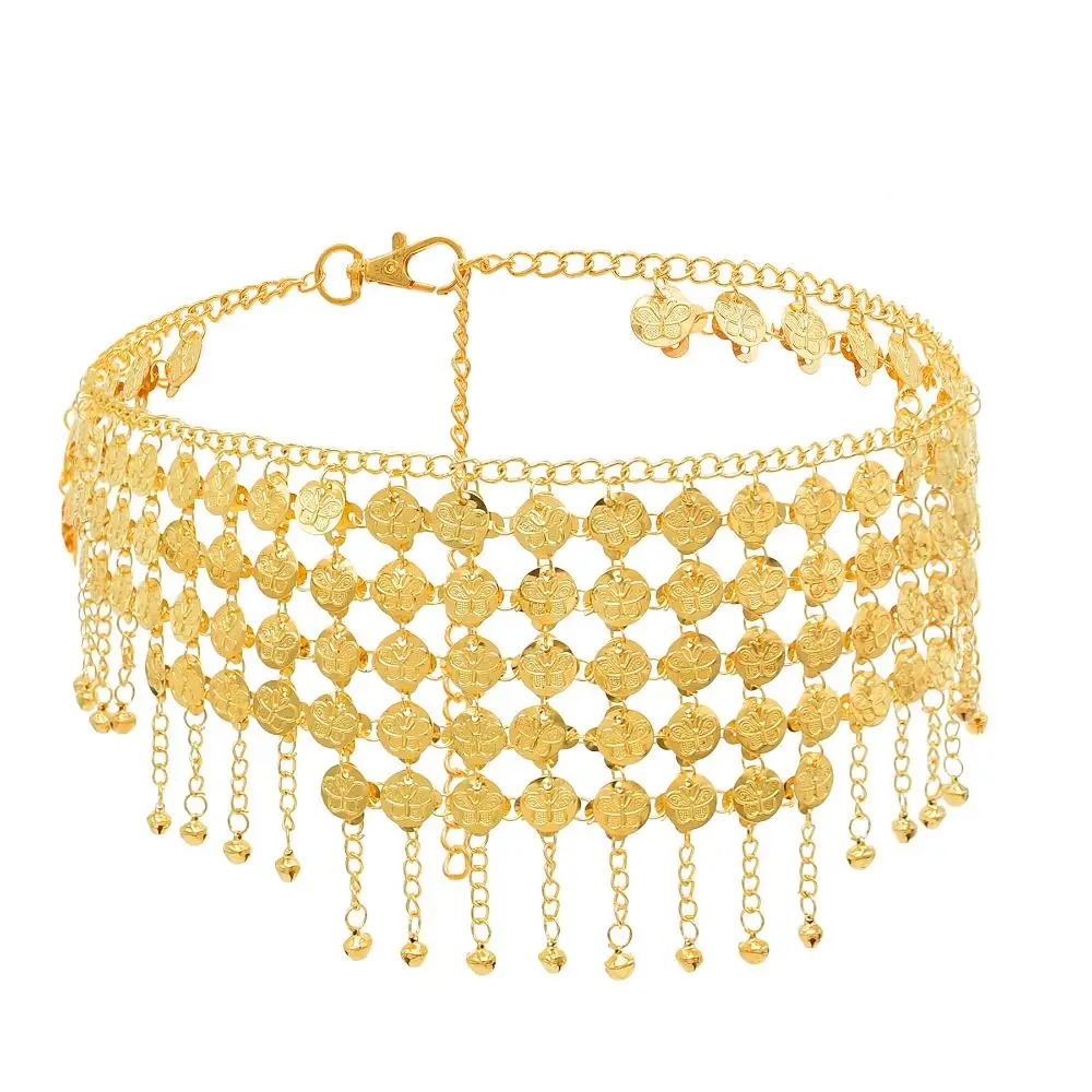 خمر الهند الرقص الشرقي الذهب والفضة اللون الخصر سلسلة الغجر التايلاندية التركية الجوف زهرة سلسلة أحزمة فستان الأفغاني أحزمة المغربي #1