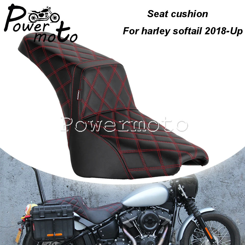 2018-2022 Motorcycle Two Up Driver & Passenger Seat For Harley Softail Standard FXST Deluxe FLDE Street Bob 2-Up Seats 52000300