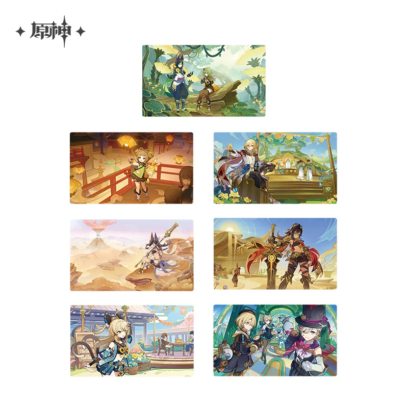 

In Presale Genshin Impact Official Merch miHoYo Original Version Postcards Set A set of 7 sheets