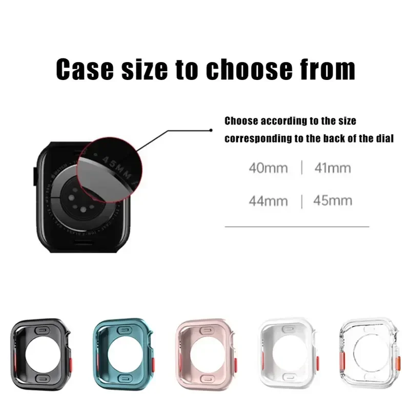 TPU Half Pack Protective Case For Apple Watch Series 9 8 7 6 5 4 SE Change to Ultra iWatch Protective Cover 45mm 44mm 41mm 40mm