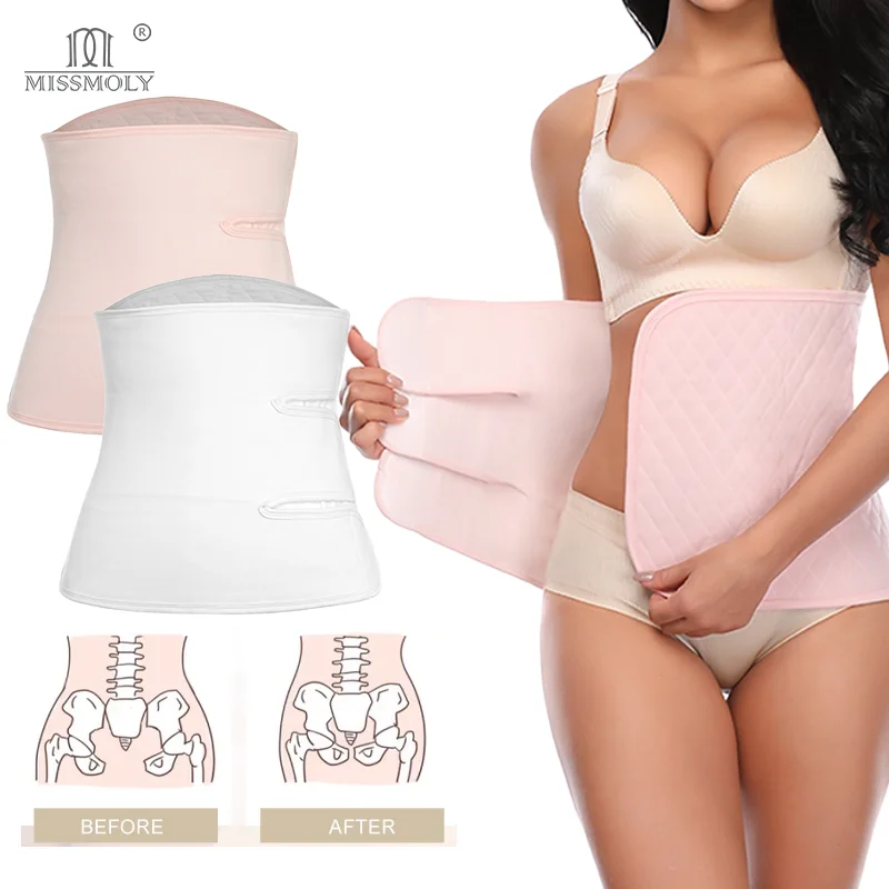 

Miss Moly Postpartum Belly Wrap for Women Back Support Belt C-Section Recovery Abdominal Binder Cincher Belly Flatten Band