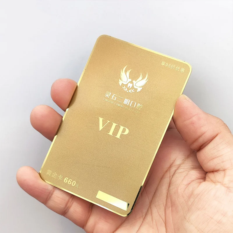 .pieces.Custom.Printable Stainless Steel VIP Membership Cards Blank Customized Printing NFC Chip Metal Business Ca