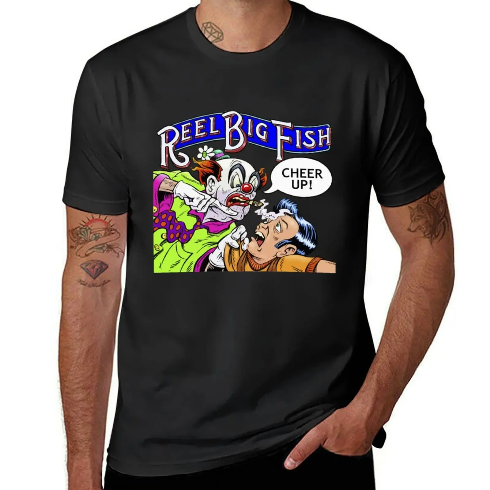 

Cheer Up Reel Big Fish T-Shirt oversizeds sports fans mens t shirt