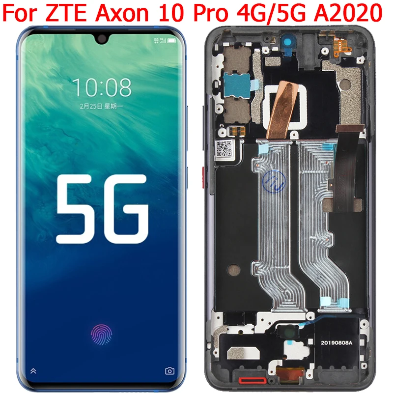 

6.47" Axon 10Pro LCD For ZTE Axon 10 Pro 5G Display Original LCD Touch Screen With Frame A10P3251 A10P3351 A2020 LCD Display