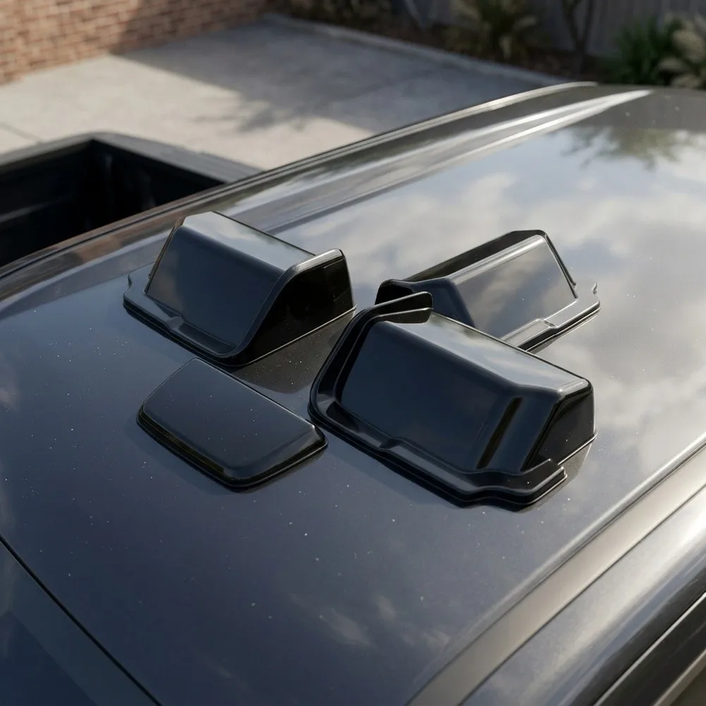 2pcs Black Silicone /ABS New For Antenna Cover Trims For Toyota For Hilux 2026  Car Interior Accessories Truck Parts