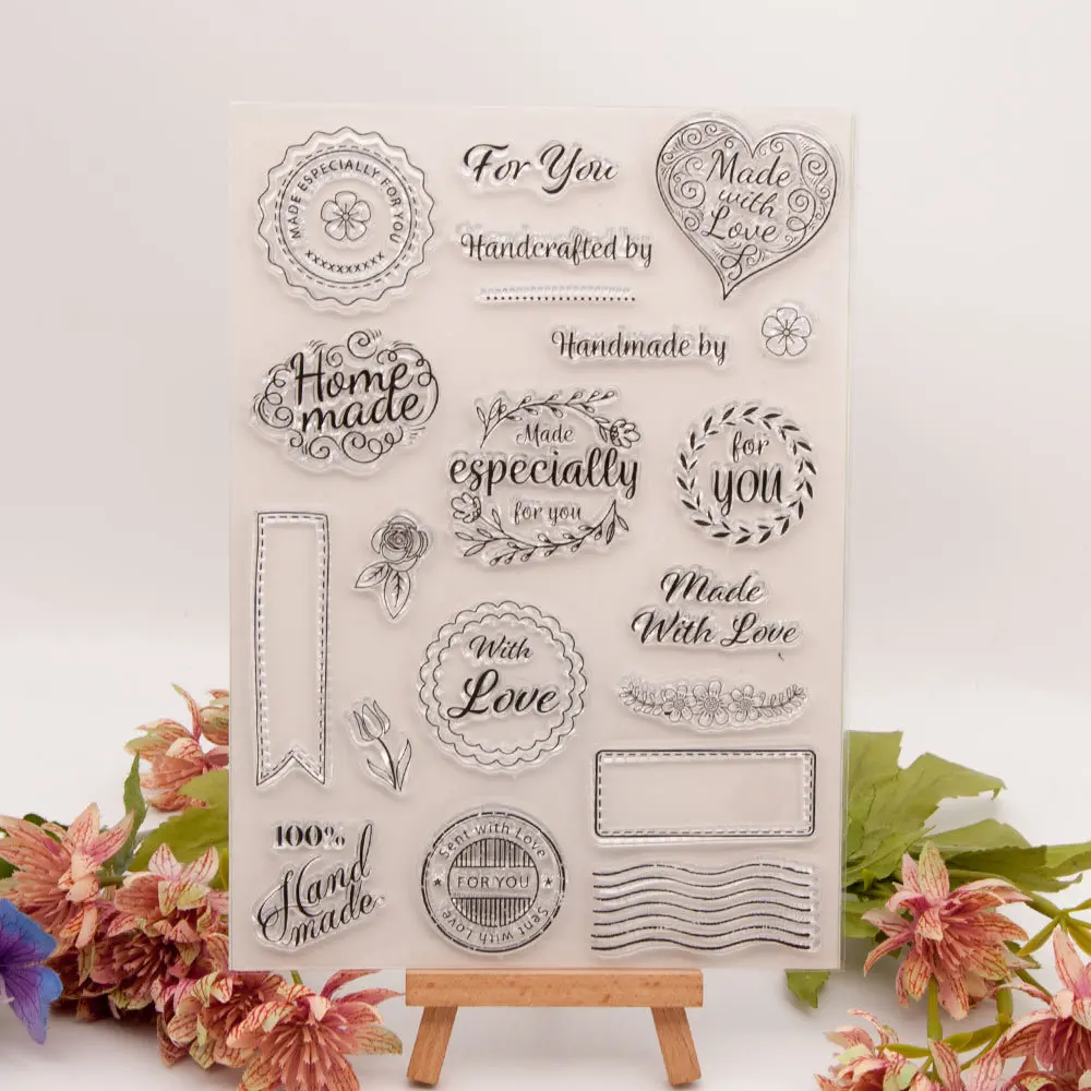 Clear Stamps, Transparent Rubber Stamp for Card Making DIY Scrapbooking Photo Album Paper Decoration Valentina\'s Day T1988