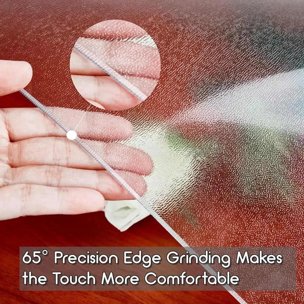 

Necaux 48 Inch Round Frosted Table Cover Protector, 2Mm Thick Upgraded Version, Unshrinkable Non-Slip Waterproof Oil Proof