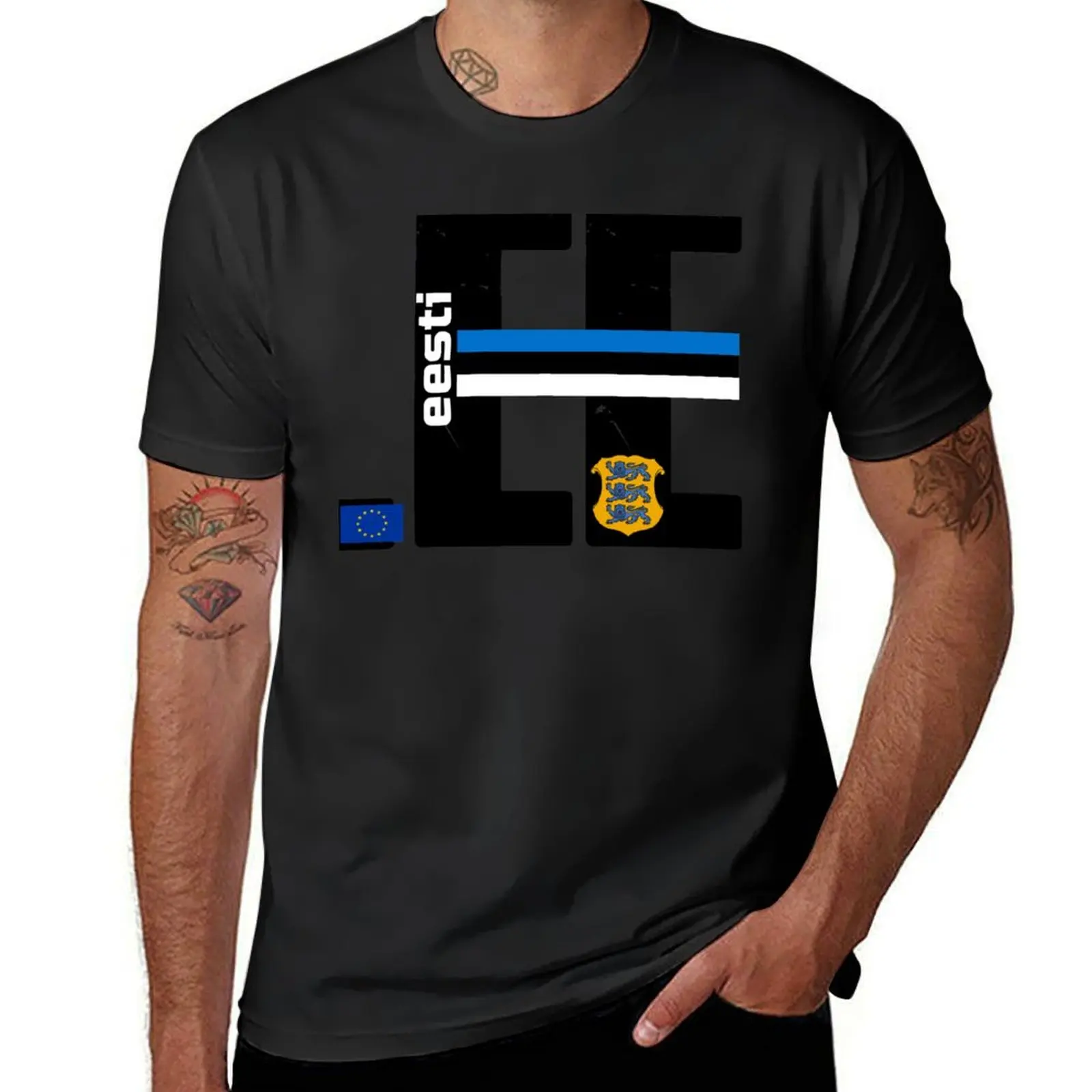Футболка с крутым логотипом EESTI Estonia, винтажная футболка большого размера, винтажная одежда, мужские белые футболки Футболка с крутым логотипом EESTI Estonia, винтажная футболка большого размера, винтажная одежда, мужские белые футболки