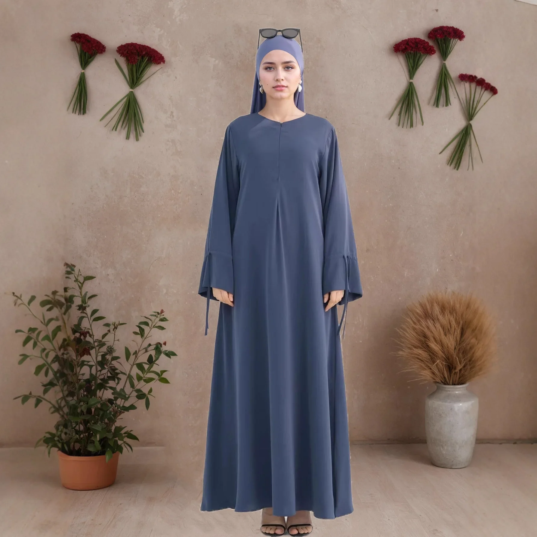 Long Dress Eid Ramadan Women Modest Dresses Robe Abaya Muslim Dubai Arabic Vestidos Morocco Kaftan Saudi Jalabiya Abayas