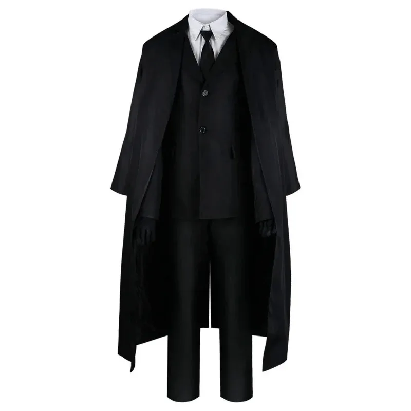 

qq45Anime Bungo Stray Dogs Dazai Osamu Cosplay Costume Black Trench Cloak Suits Outfit Halloween Christmas Party Clothes