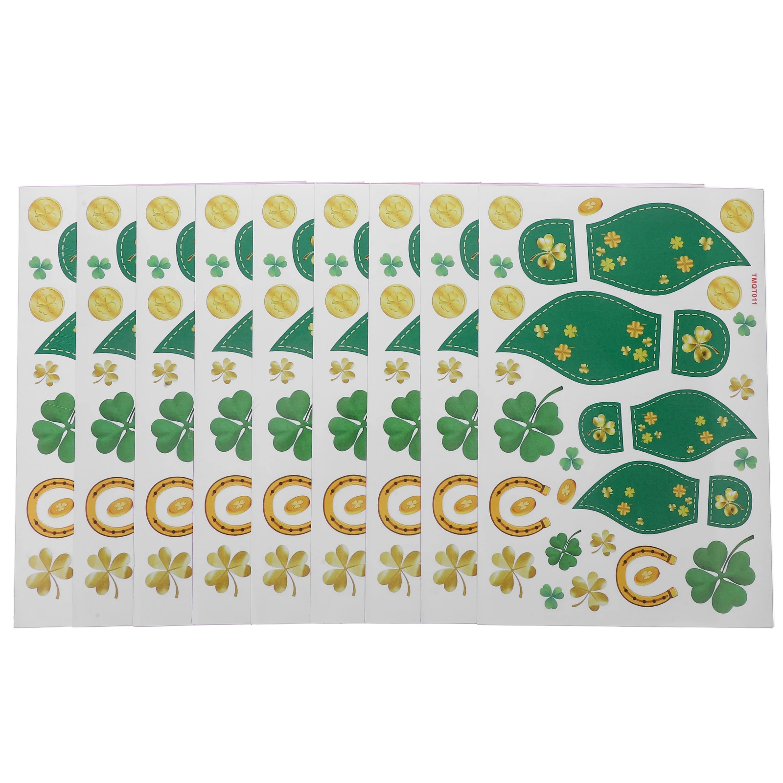 

Four Leaf Clover Stickers Shamrock Patrick Day Decorations Floor Wall Decals Print Cartoon Irish Festive