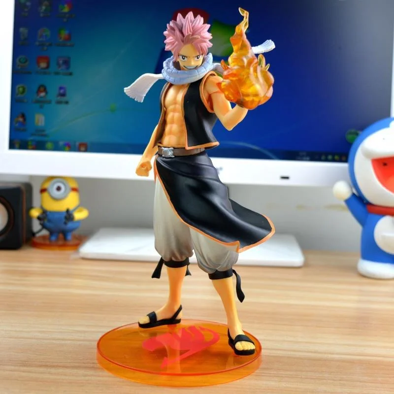 23cm Anime Fairy Tail Etherious Natsu Dragneel Replacement Hand Flame Special Effects Part Standing Model Toy Gift Action Figure