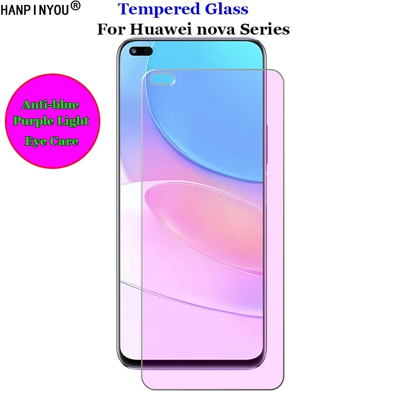 For Huawei nova 13 12 11 11i 10 9 8i 8 Lite SE Anti blue Purple Light Ray Eye Care Tempered Glass 9H Screen Protector Film