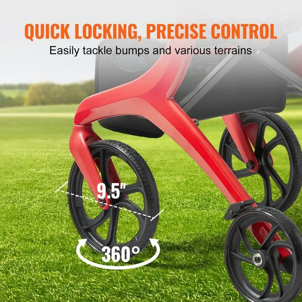 รถหัดเดินแบบพับได้สําหรับผู้สูงอายุและผู้ใหญ่, รถหัดเดินอลูมิเนียมน้ําหนักเบาพร้อมที่นั่งและที่จับแบบปรับได้,