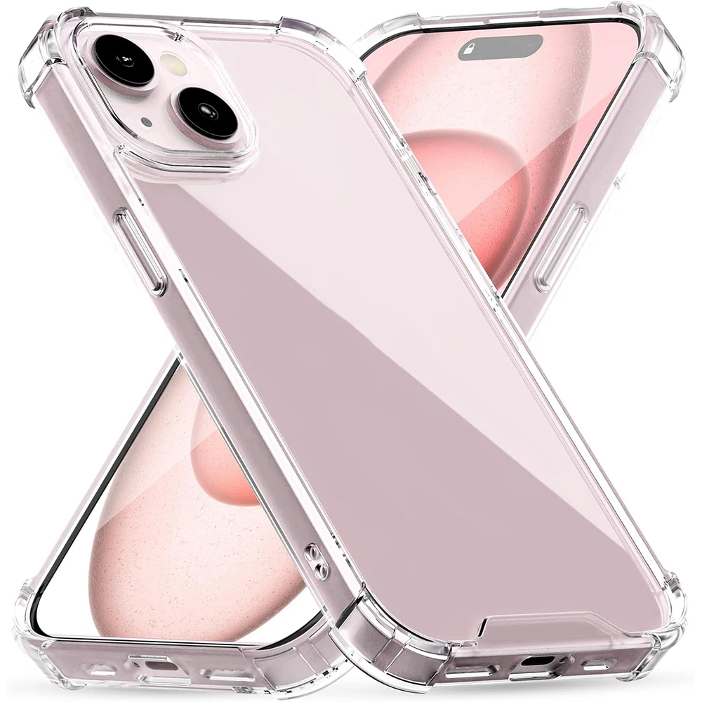 Hybird Transparent Acrylic Case for iPhone 15 14 13 12 11 Pro Xs Max Mini 7 8 Plus SE 2022 2020 Shockproof Hard PC Back Cover