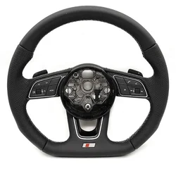 Full perforated leather white line steering wheel, suitable for Audi A3 8Y 2017 to 2023