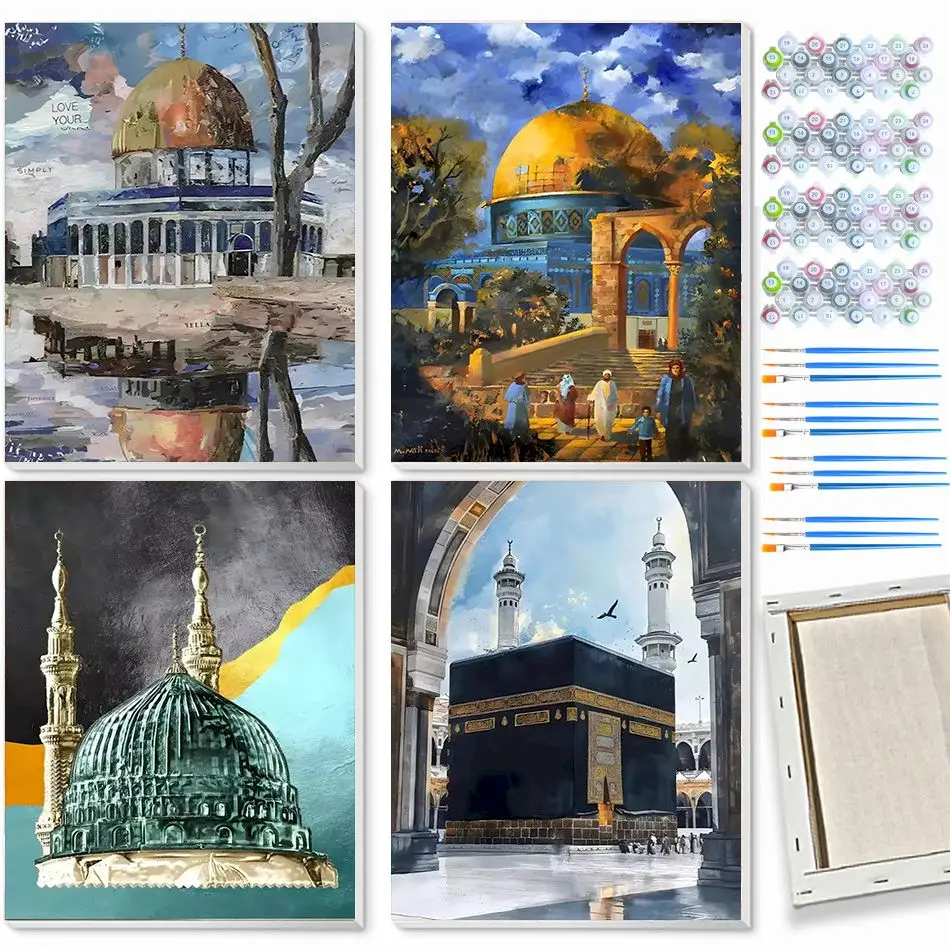CHENISTOR Architecture Painting By Numbers Painting Decor Pictures By Numbers Scenery Painting Numbers Wall Art Art Supplies