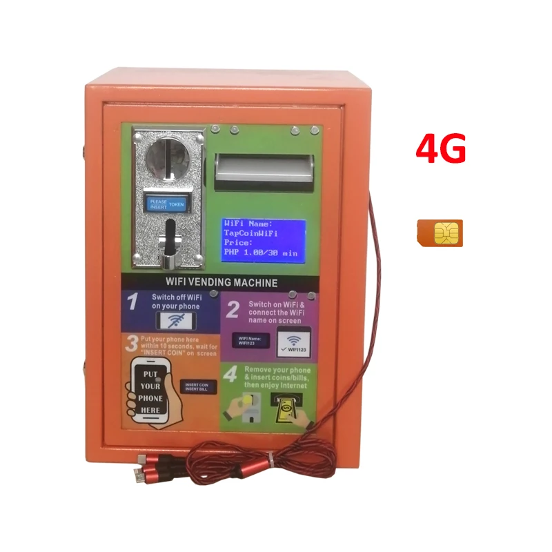 2025 Innovative Wall-Mounted 4G Coin & Banknote Operated Payment Vending Machine