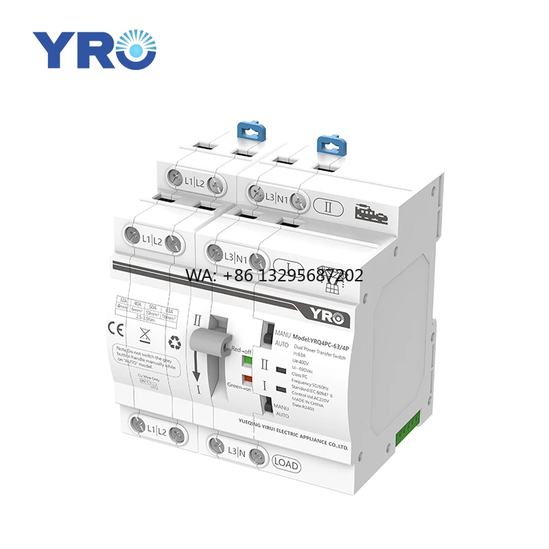 

Sunshine YRQ4PC-63 4P Generator ATS Controller Daul Power Changeover Automatic Transfer Ats Din Rail Switch 63amp 4p Cabinet 4 W