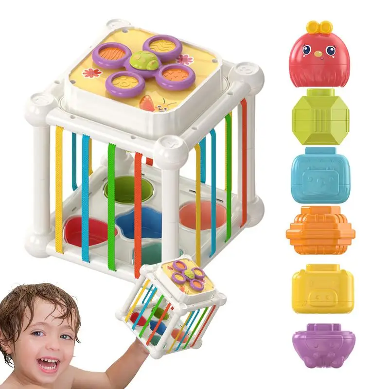 Montessori Toy Baby Activity Cube Shape Blocks Sorting Nesting Game Early Educational Toys For Infant Gift