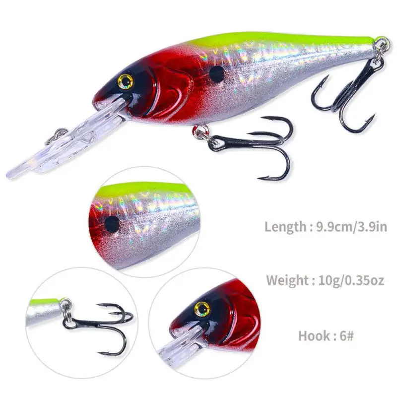 Luya Bait Light Transmittance Specification 9.9cm 10g6  Hook Fishing Accessories Luminous Shrimp Bait Sharp Barbed Hook