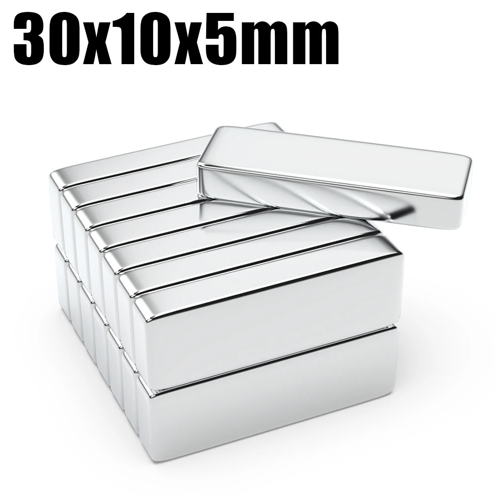 

2/5/10/20/50 Pcs 30x10x5 N35 Neodymium Magnet 30mm X 10mm X 5mm NdFeB Block Super Powerful Strong Permanent Magnetic imanes