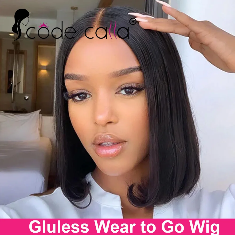 Short Straight Bob Wigs Glueless Wigs Human Hair Brazilian HD Lace Front Human Hair Wigs Pre Plucked 6x4 Lace Wigs Remy Hair