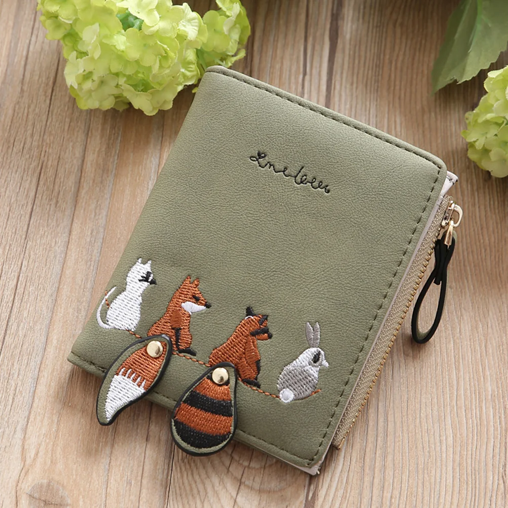 

Critter Print Wallet Fresh Design Multifunctional Coin Women Halloween Large Capacity Change Pouch Pu Handheld Female