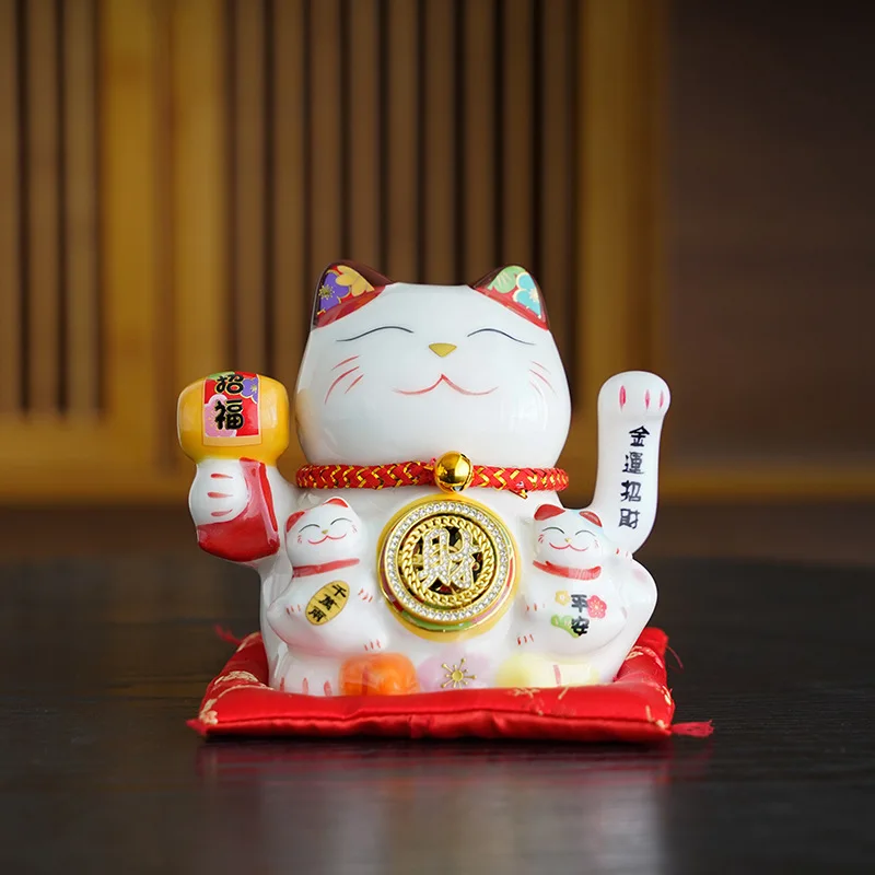 Waving Paws Fortune Cat Decoration Opening Small Size Shop Cashier Front Desk Home Living Room Decoration Housewarming Gifts